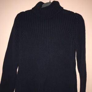 Navy Ribbed Turtleneck